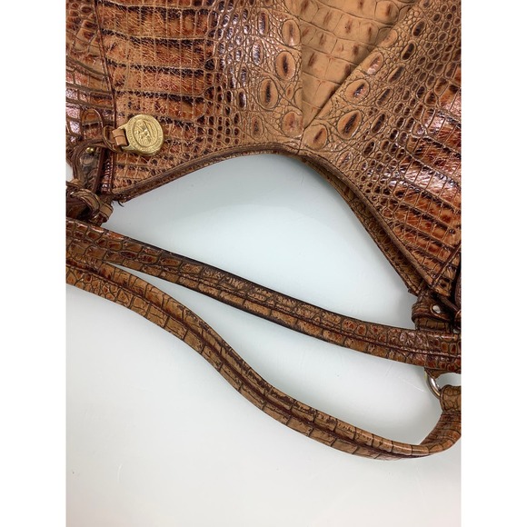 Brahmin Toasted Almond Anne Large Croc Tote Handmade purse bag - Picture 11 of 12